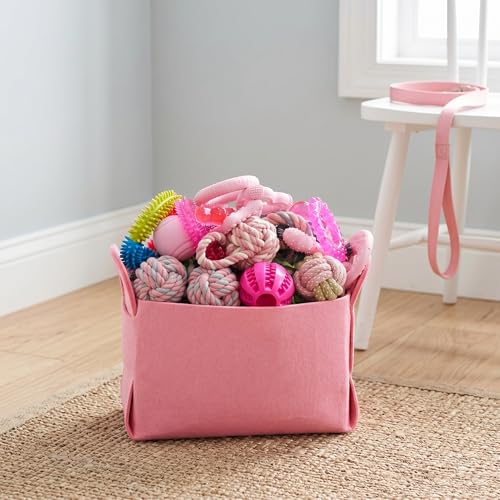 PawsAion Puppy Toys Set - 20 Pack Pink Dog Chew Toys for Teething Small Breeds - Tough Rope Toys for Puppies, Cute Soft Ru...