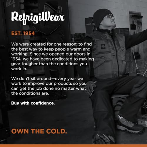 RefrigiWear Unisex Cooler Wear Vest Insulated Water-Repellent Nylon Work Vest with Pockets Cold Weather