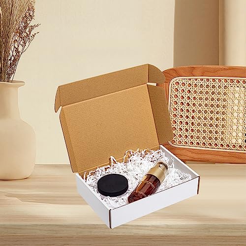 Wowxyz Shipping Boxes 9x6x2" 25 Pack - White Corrugated Cardboard Mailing Box for Small Business - Literature Mailer Packa...