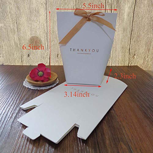 SHHS 9 PCS Thank You Gift Wrap Boxes Packing Bags(9white), Minimalist Gift Boxes Easter, Decorative Presents Box Bundle fo...