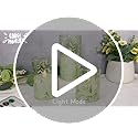 GORGE MOMENT Green Flameless Candles with Remote Willow Leaf Design Battery Operated Candles - Elegant Home Christmas Summ...