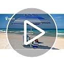 AMMSUN 7ft Heavy Duty High Wind Beach Umbrella Parasols with Sand Anchor Vent Tilt UPF 50+ Sun Protection Portable Outdoor...