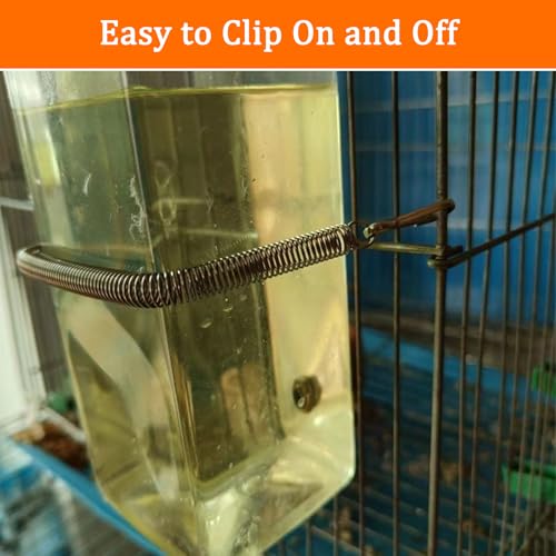 10 Pcs Spring Clips for Rabbit Water Bottles Springs Holder Metal Clips Hanger Replacement for Small Animal Cages Hold Wat...