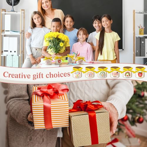 Lyrow 12 Pcs Teacher Appreciation Candles Gifts Set Best Teachers Gifts for Women and Men Include Ruler-Style Ribbon 3.5 o...