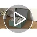 Decorative Photo Storage Box - Linen Photo Box Organizer with Dividers, Fits Holds Up to 1700 Pictures and 4x6 Photos, Mem...