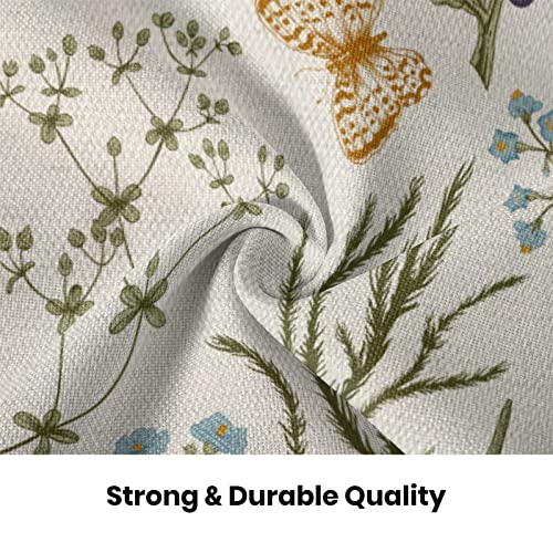 AEIOAE Spring Pillow Covers 20x20 Inch Set of 2,Sage Green Wild Flower Plant Throw Pillows Case,Seasonal Floral Outdoor De...