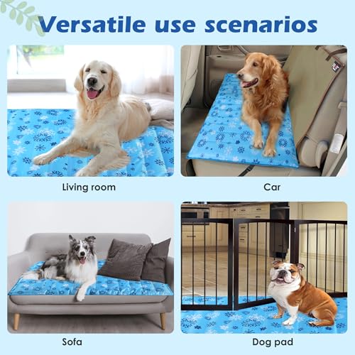 Fuz Bigaza Dog Cooling Mat, Pet Washable Non-Toxic Summer Dogs Cats Cooling Pads Sleeping Kennel Mats Cool Ice Blanket for...