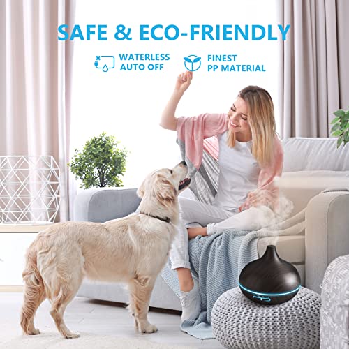 Diffusers for Essential Oils Large Room, 550ml Essential Oil Diffusers with Remote Control, Ultrasonic Oil Diffuser with T...