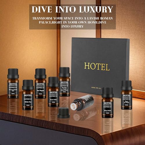 Hotel Collection Diffuser Essential Oil Gift Set,Hotel Scents for Home,Stress Relief Air Freshening,My Way,The Beach Villa...