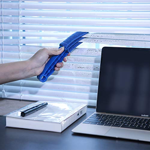 Hiware Window Blind Cleaner Duster Brush with 5 Microfiber Sleeves - Blind Cleaner Tools for Window Shutters Blind Air Con...