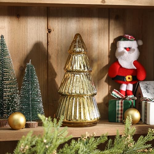 Christmas Tree Shaped Candle, Christmas Tree Scented Candles Gift, Tower Shaped Mercury Xmas Tree Candles, Winter Xmas Tab...