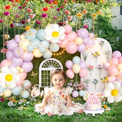 Party Inspo Wildflower First Birthday Decorations Girl, 1st Birthday Decorations Girl, Wild One Floral First Birthday Deco...