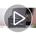 LemonRoad 2Pcs Memory Box Keepsakes for Kid Memory Decorative Storage Box Bin with Lid for Baby Wedding Travel Birthday An...