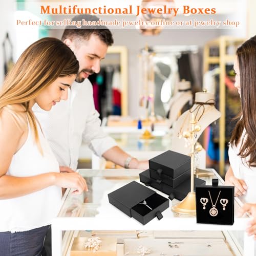 Mirgrmle Jewelry Box, 5Pcs Jewelry Boxes for Women 3.5×3.5x1 Inch Jewelry Gift Box, Cardboard Jewelry Gift Necklace Ring E...