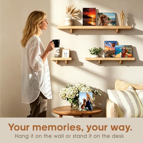 Adoture 15 Pack 5x7 Black Picture Frames, Picture Frame for Home Decor with HD Acrylic for 5x7 inch Photos, Plastic Photo ...