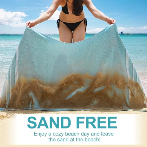 Genovega 6 Packs Oversized Turkish Beach Towels Set Bulk 74"x38" Extra Large Quick Dry Sand Free Light Swim Bath Camping P...