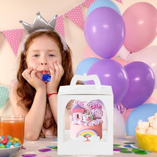 Nicunom 12 Pack Cake Pop Boxes, 18 Holes Cakes Pop Holder Cake Pops Packaging Boxes Gift Cakes Pop Stand Portable Lollipop...
