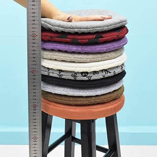 Levoberg Round bar Stool Covers Linen Sponge bar Stool Cushions Round Chair seat slipcovers 13inch/33cm #2