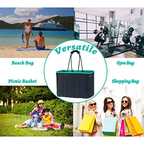 QOGiR Neoprene Multipurpose Beach Bag Tote with Inner Zipper Pocket … … … …