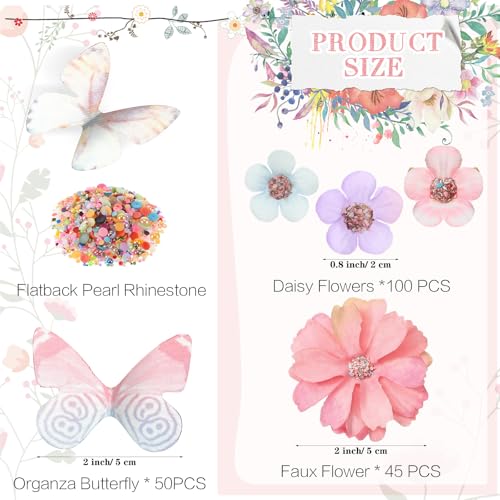 Teenyyou 12 Pack DIY Flower Picture Frame Painting Craft Kit 7.5 x 5.5 Summer Pearl 3D Butterfly Unfinished Wooden Photo F...