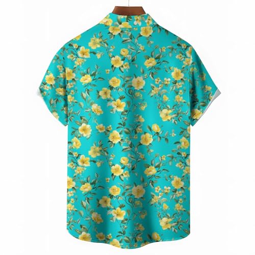 Men's Hawaiian Oversize Shirt- Summer Floral Print Short Sleeve Shirt | Casual Vacation | S-4XL Plus Sizes