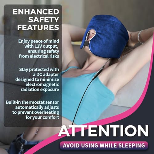 CREATRILL Face Heating Pad for Tension Headaches, Dry Eyes, Sinus Relief, Full-Coverage Heated Face Mask for Sleep Aid and...