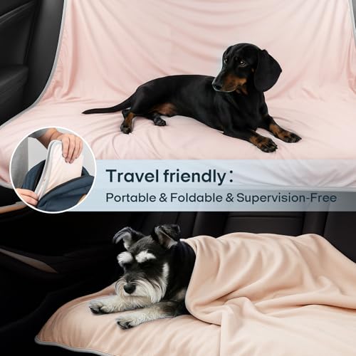 Zonli Premium Cooling Blanket for Dogs-Lightweight Fluffy Pet Throw & Bed Cover,Cooling Mat for Dogs,Cats&Puppies - Breath...