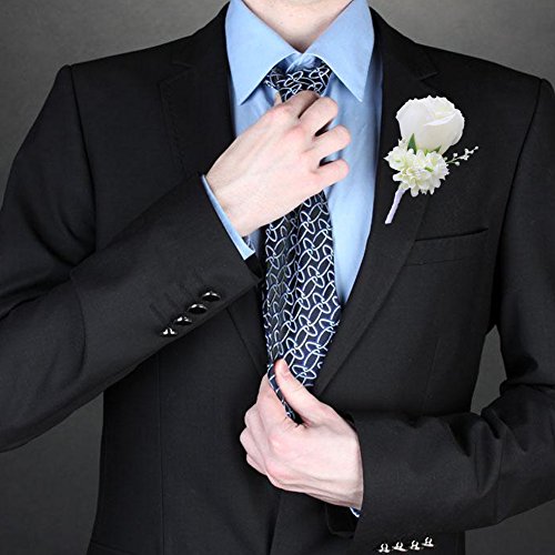 WeddingBobDIY Boutonniere Buttonholes Groom Groomsman Best Man Rose Wedding Flowers Accessories Prom Suit Decoration Ivory