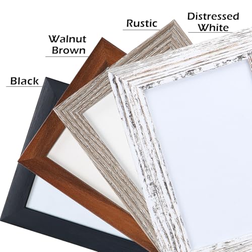 QUTREY 4x6 Hanging Picture Frames Collage Set of 2, 4 Openings 4 x 6 Photo Frames for Vertical 4 by 6 inch Pictures for Wa...