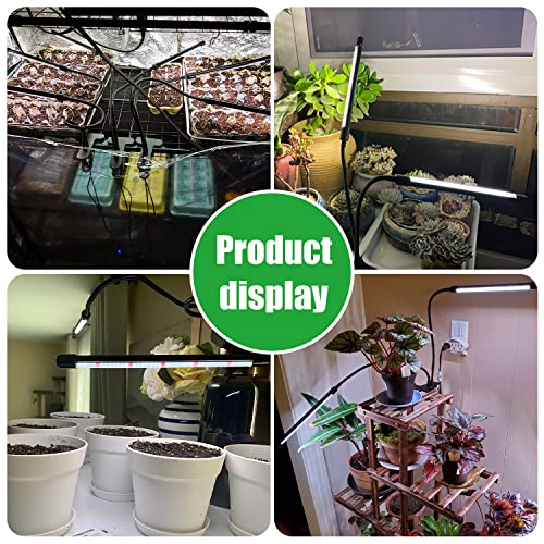 Grow Lights for Indoor Plants, Upgrade 84 LEDs Clip Plant Lights, Full Spectrum LED Plant Growing Lamps with Flexible Goos...
