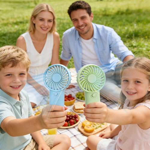 FZRMU Portable Handheld Fan, AAA Battery Powered Mini Fan, No Charging Needed, Quiet Personal Cooling Fan for Travel, Camp...