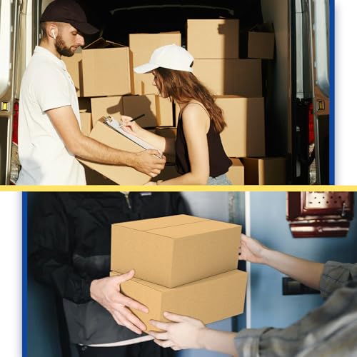 EZALFTIN 30 Pack 6x6x4 inches Small Shipping Boxes Brown Corrugated Cardboard Boxes for Packing, Mailing, Moving, Business