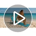 Bo Toys Portable Beach Mat Lounge Chair and Tote (Plain Blue)