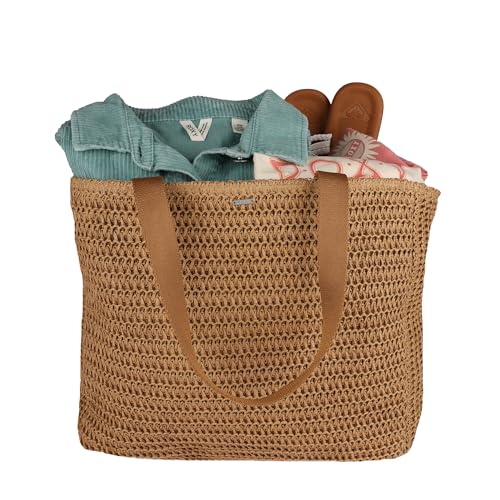 Roxy Women's Beach Tote Bag | Travel | Vacation | Straw | Lightweight | Breathable