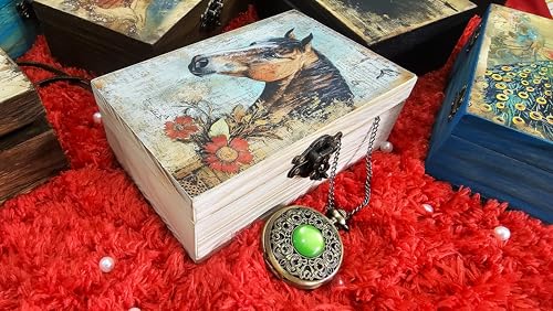 RK Collections Horse Jewelry Trinket Keepsake Box. Animal Home Decor, Gifts for Horse Lovers Case/Holder. (6.5" Horse)