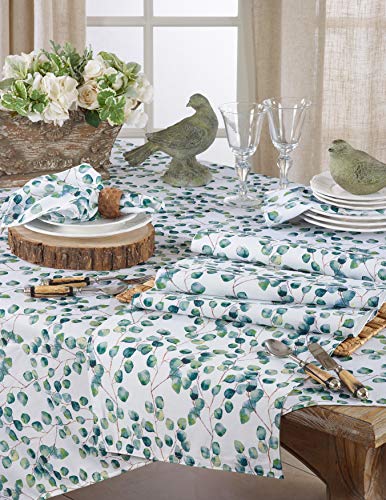SARO LIFESTYLE Eucalyptus Leaf Table Napkin (Set of 12), Eucalyptus, 20"