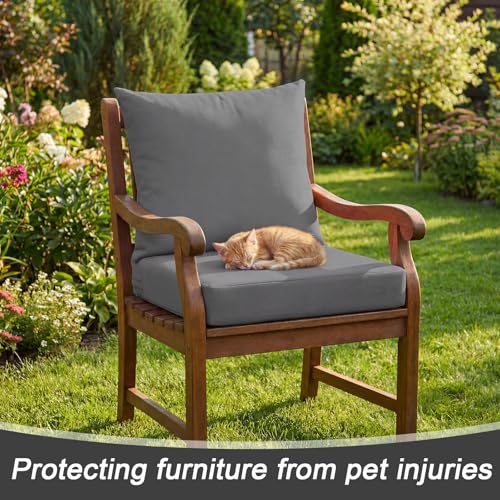 Tingjoo 1 Set 24x24 Inch Outdoor Chair Cushions Covers, Waterproof UV Resistant Patio Cushion Replacement Seat Slipcovers,...