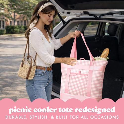 Fit & Fresh Insulated Grocery Tote Bag – Large Reusable Thermal Cooler Bag for Shopping, Food Delivery & Catering – Premiu...