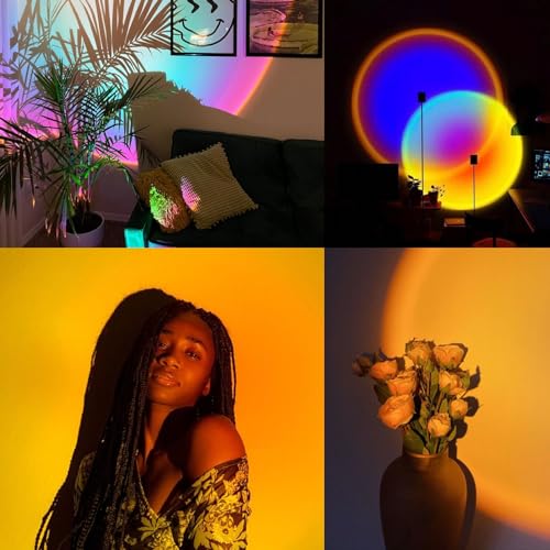 Spacenight Sunset Lamp Projector Multi-Color Multi-Mode, Dimmable, Timing, Music Rhythm, Sunset Background Wonderful Visua...