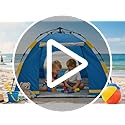 Baby Beach Tent Pop Up Sun Shelter with UPF 50+ UV Protection, Silver-Coated Interior, Breathable Mesh Ventilation, Easy S...