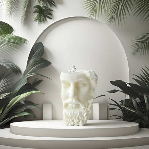 Half-Face Statue Scented Candle,Artistic Botanical Soy Wax Candle,Minimalist for Home Decor,Wedding Centerpieces,Photo Pro...