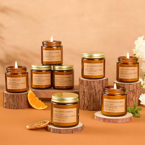 8 Pack Scented Candles for Home,Long Lasting Soy Wax Candle Gift Set, Aromatherapy Candle Gifts for Womens Birthday Annive...