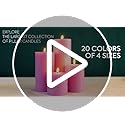 CANDWAX 3x4 inch Pillar Candles Set of 3 – Unscented Dripless Rustic Dark Blue Candles for Room Decor, Weddings, Centerpieces