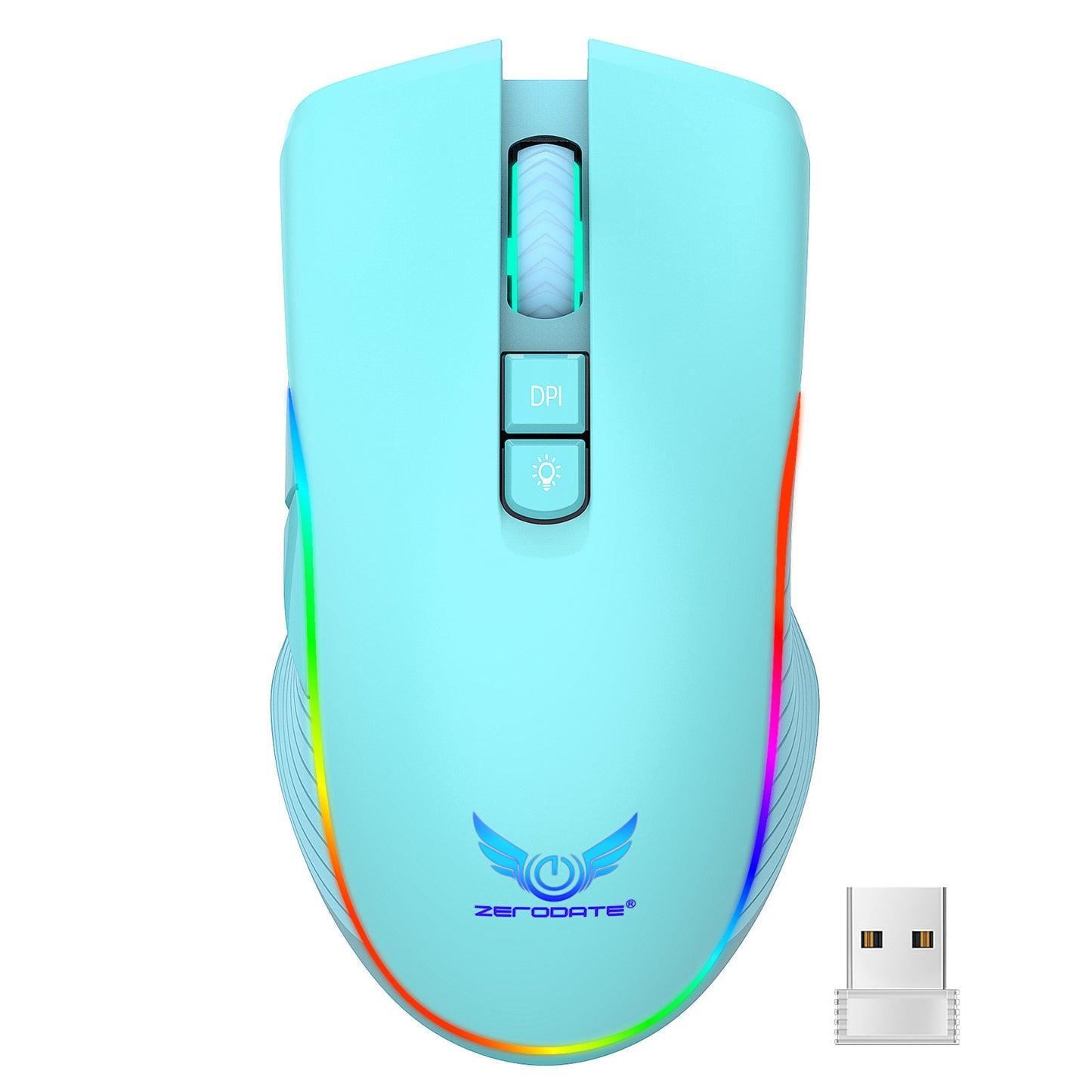 Wireless Gaming Type-C Charging Interface RGB Dazzling Light Bluetooth Optical Mouse