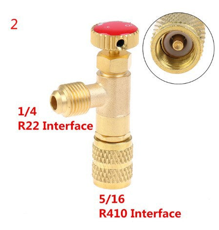 Air Conditioning Feeding Safety Valve R410A R22 Adapter