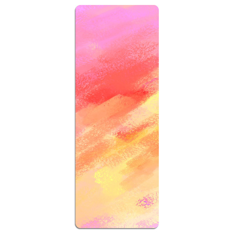 Foldable Portable Printed Rubber Yoga Non-slip Exercise Fitness Mat
