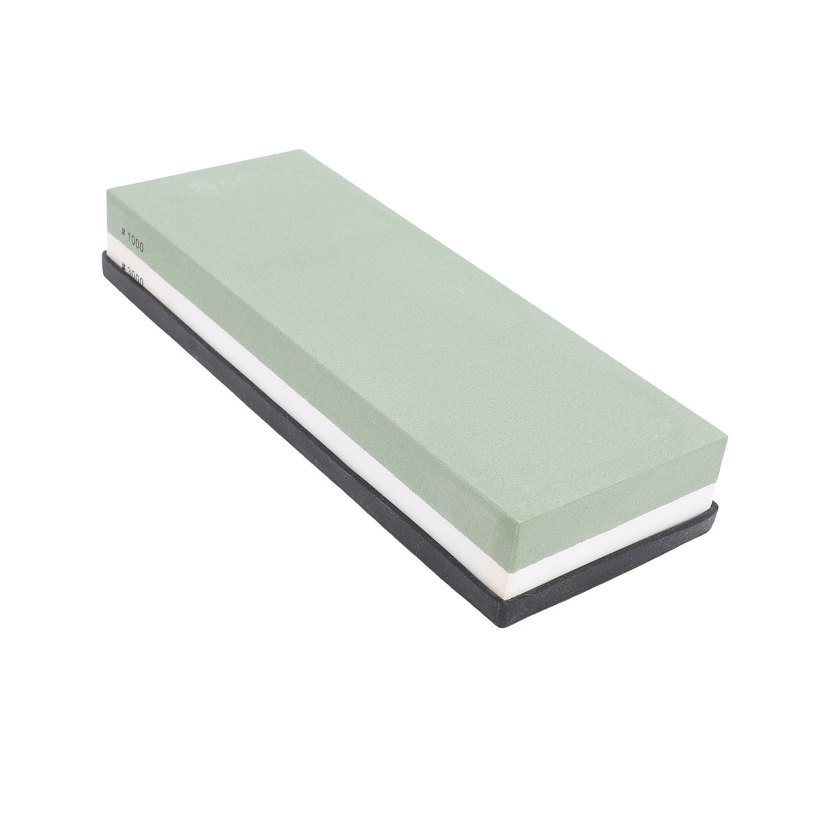 Sharpening Stone 2 Side 1000 3000 Grit White Corundum Fine Polishing Whetstone With Anti Slip Silicone Base For Kitchen