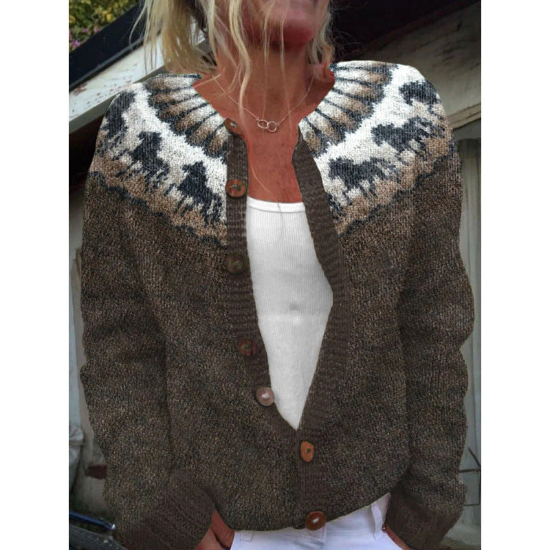 Autumn Chic Versatile Cardigan Sweater European And American Womens Fashion
