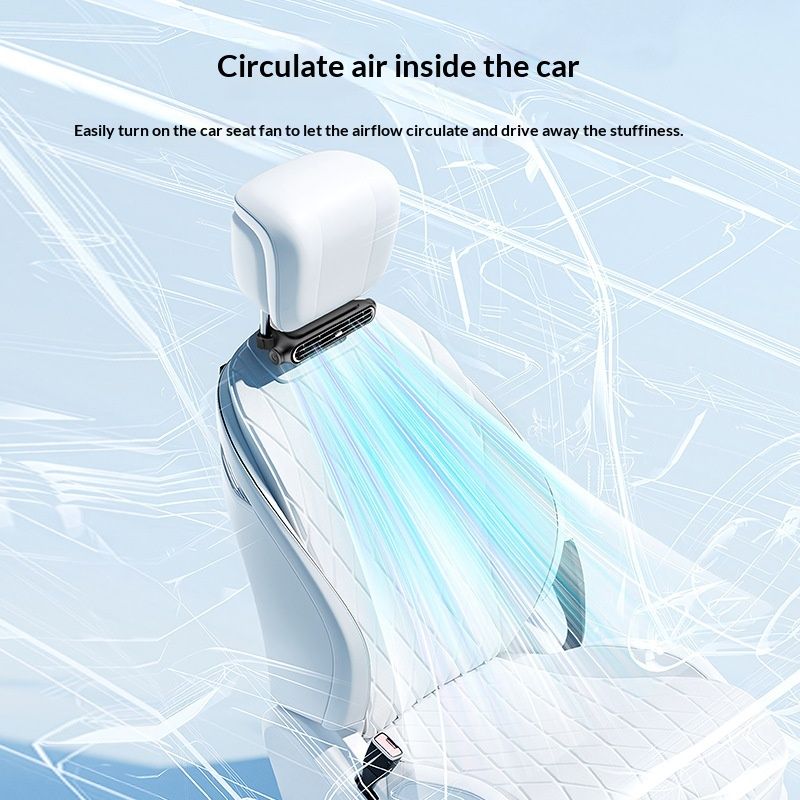 USB-charged Car Rear-seat Cooling Fan