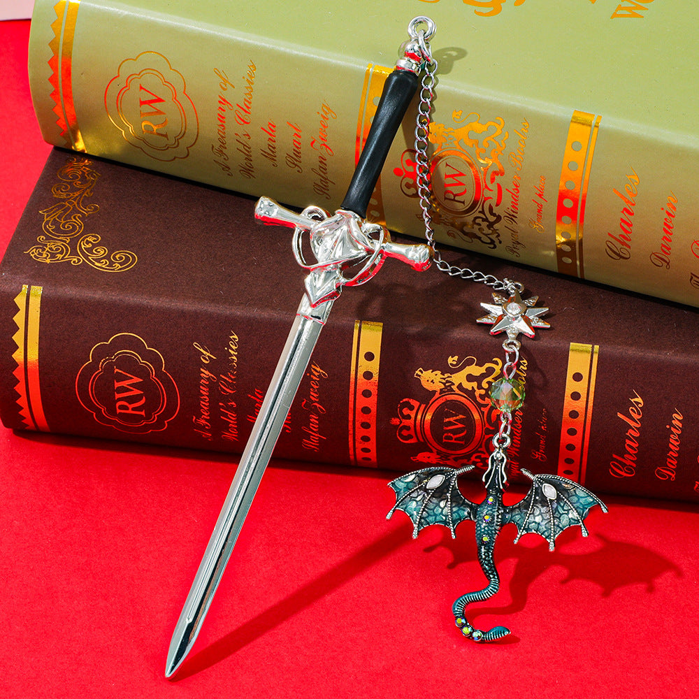 Stegosaurus Bookmark Birthday Silver And Gold Pendant Anniversary Gift
